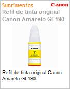 Refil de tinta original Canon Amarelo GI-190 (Figura somente ilustrativa, no representa o produto real)